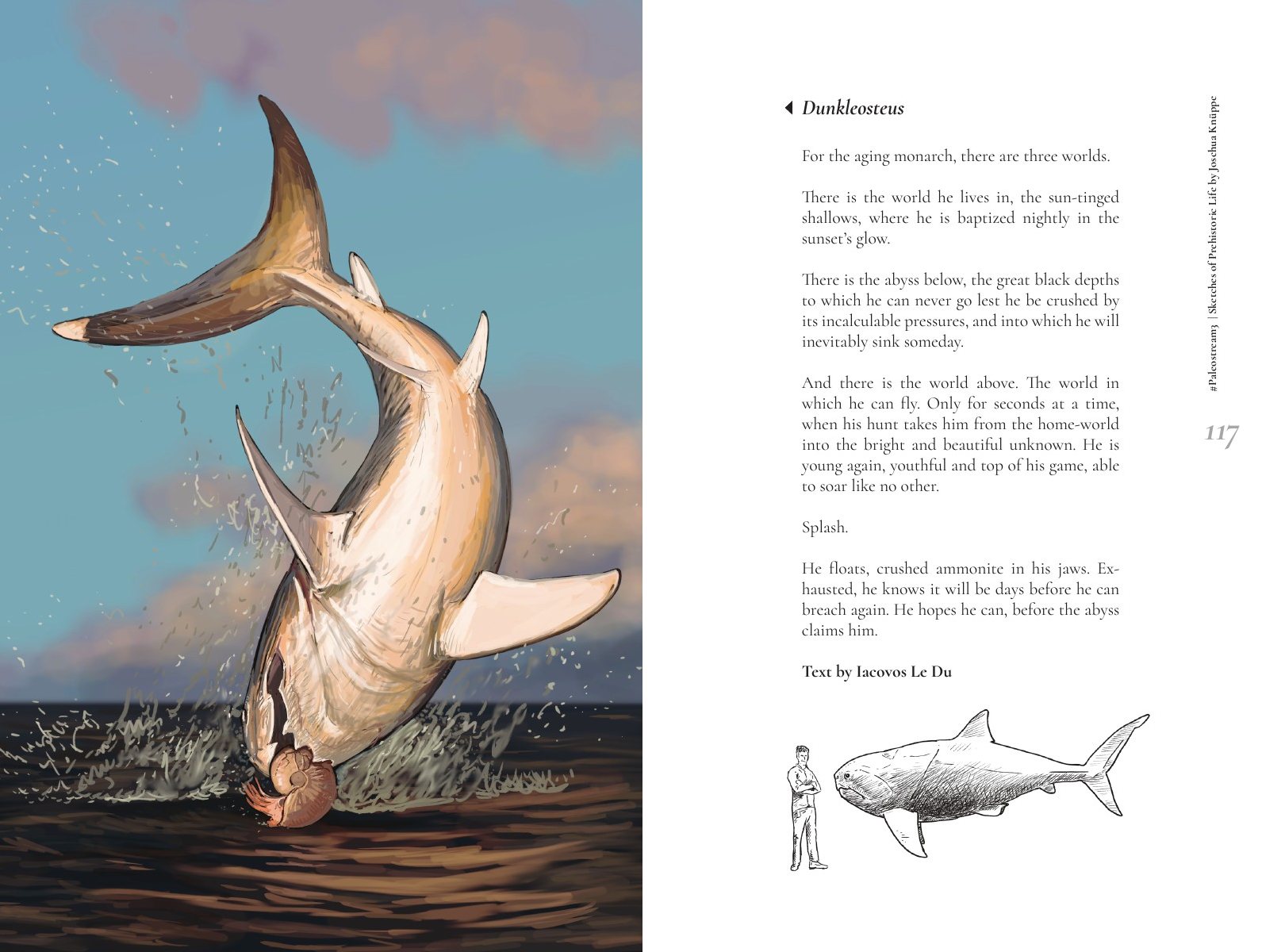 Feature spread on Dunkleosteus, with a story by Iacovos Le Du